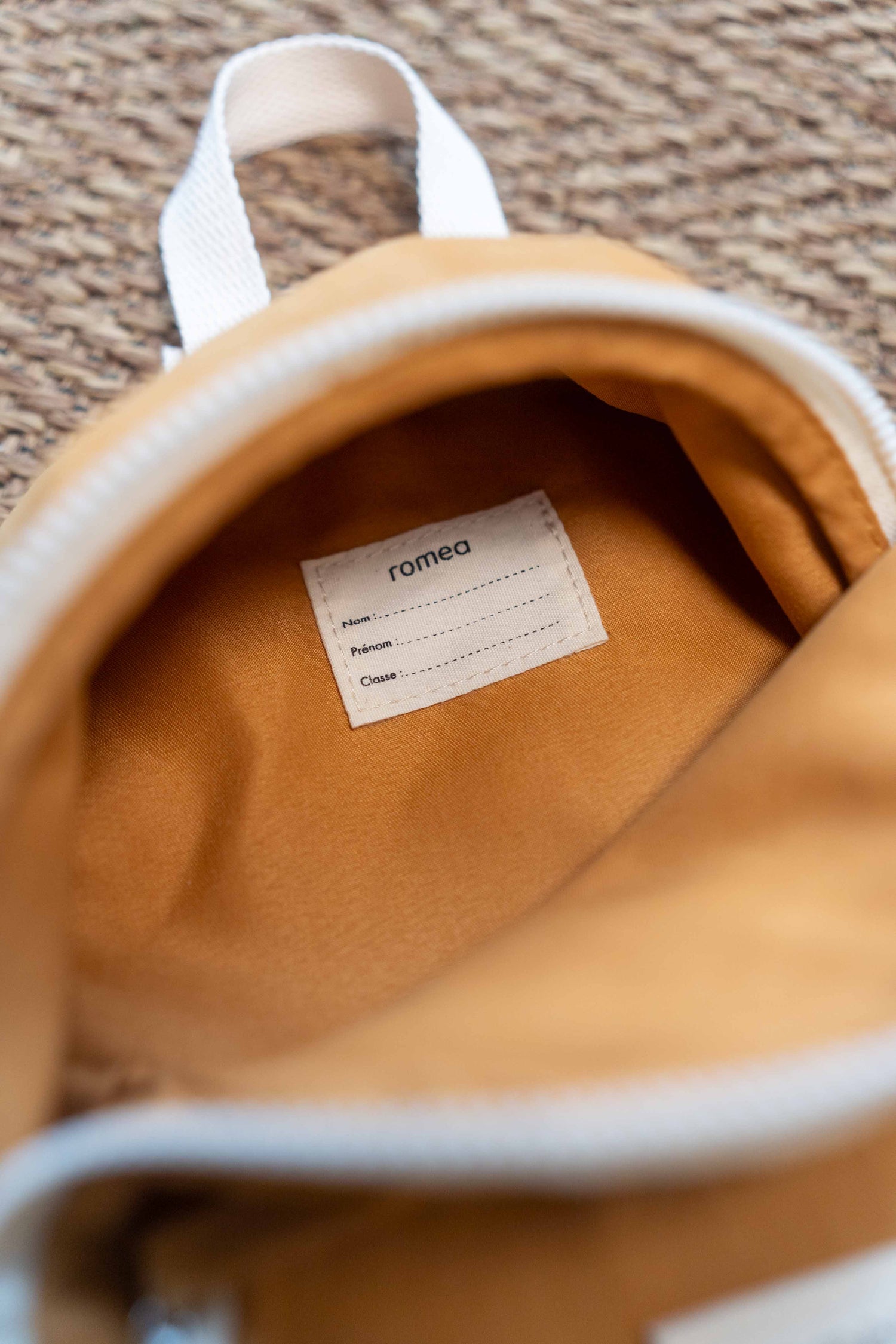sac romea etiquette nom prenom classe